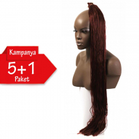 5 + 1 - MISS HAIR K FIBER BRAID - 34 - Zenci Örgüsü Saçı, Afrika Örgüsü Malzemesi,Rasta,Topuz Saçı