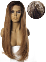 0 DOĞAL SAÇ MEDİKAL TÜL PERUK - LACE FRONT - KUMRAL OMBRELİ - HHI-2226 - 4-6