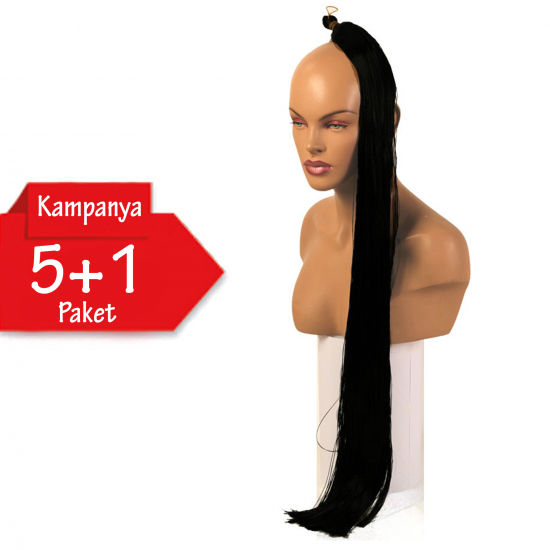 5 + 1 - MISS HAIR İ FIBER BRAID - 1000 - Zenci Örgüsü Saçı, Afrika Örgüsü Malzemesi,Rasta,Topuz Saçı