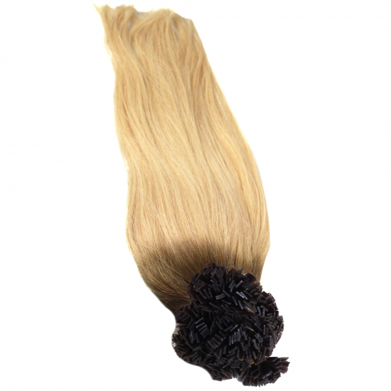 %100 Doğal Saç / Keratin Kaynak / Küllü Kumral, Platin Ombreli / 25 Adet / 70 Cm / A+ Plus