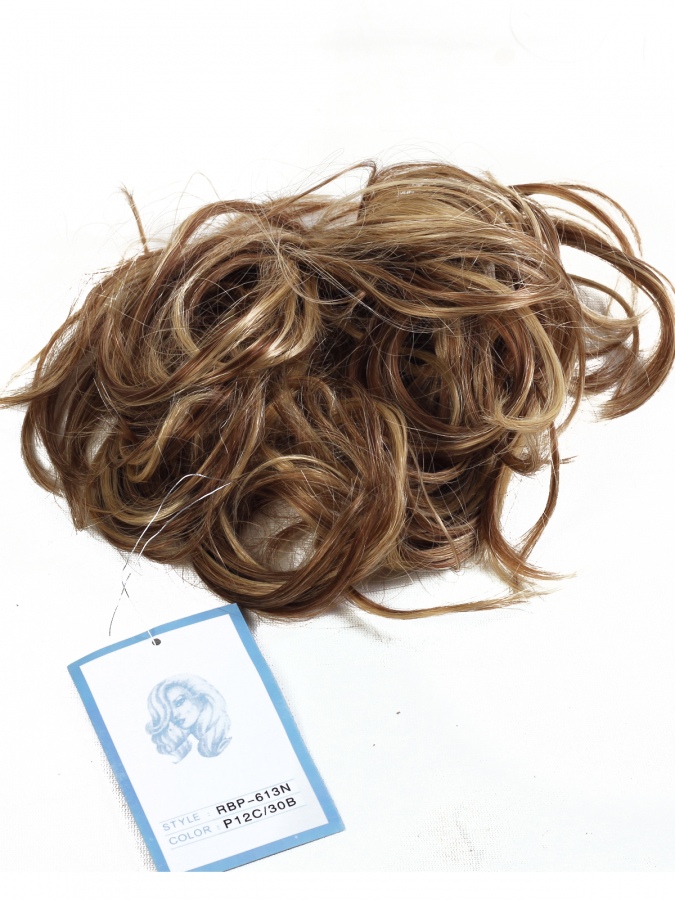 thumbKumral, Sarı Röfleli Topuz Saçı - Lastikli Saç Aksesuarı - RBP613N-P12C.30B