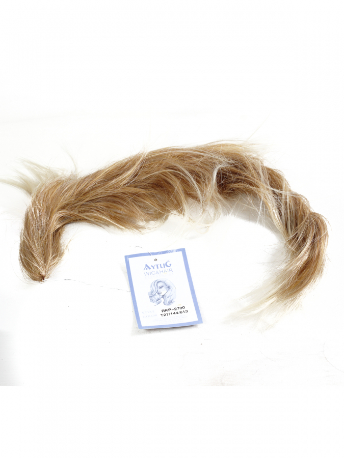 thumbSarı, Platin Ombreli Dağınık Topuz Tokası - Tel İle Şekil Verilebilir Saç Aksesuarı - RKP2700-T27-144-613