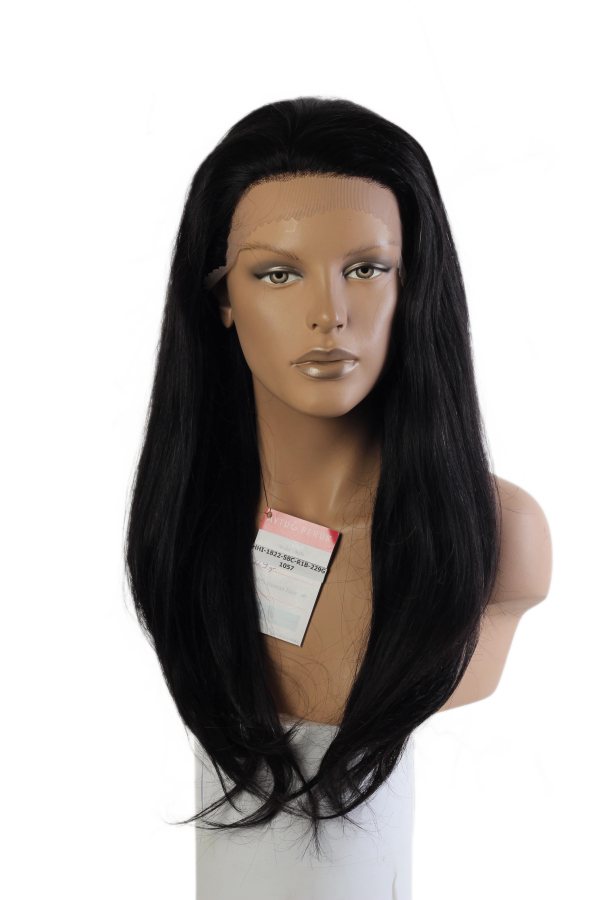  DOĞAL SAÇ MEDİKAL TÜL PERUK - LACE FRONT - SİYAH - 229 GRAM 
