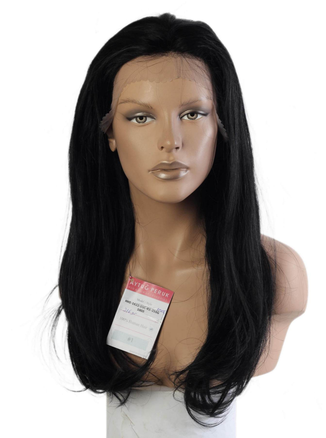DOĞAL SAÇ MEDİKAL TÜL PERUK - LACE FRONT - SİYAH