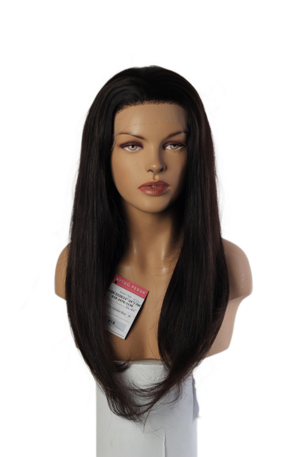 DOĞAL SAÇ MEDİKAL TÜL PERUK - LACE FRONT - SİYAH