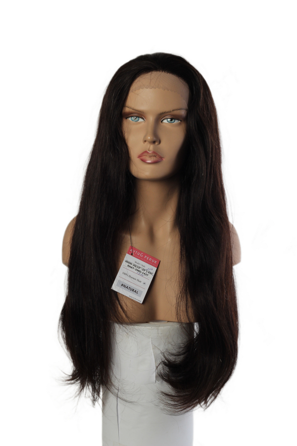  DOĞAL SAÇ MEDİKAL TÜL PERUK - LACE FRONT - KAHVE