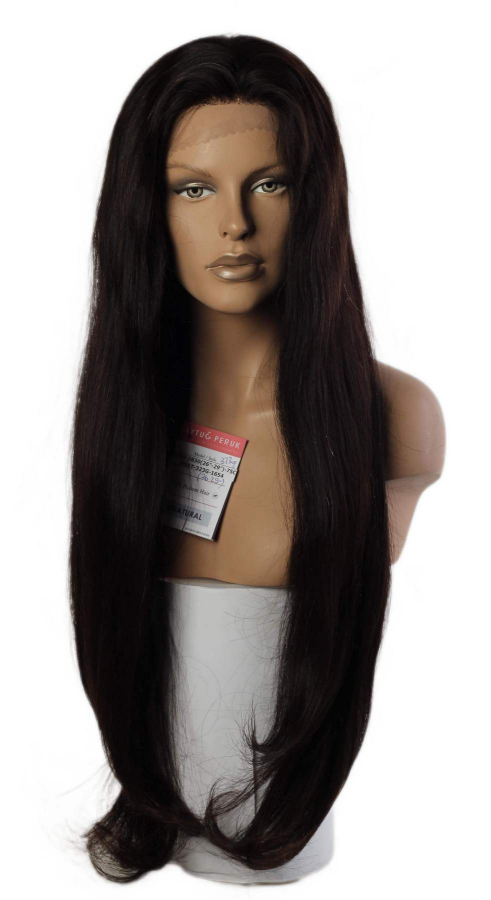  DOĞAL SAÇ MEDİKAL TÜL PERUK - LACE FRONT - SİYAH