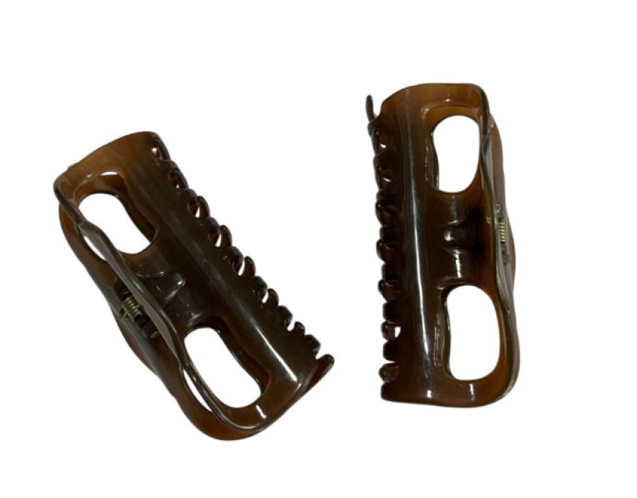 thumbKahve Renk / Mandallı Toka / Postiş ve Saç Tokası / 2 ADET