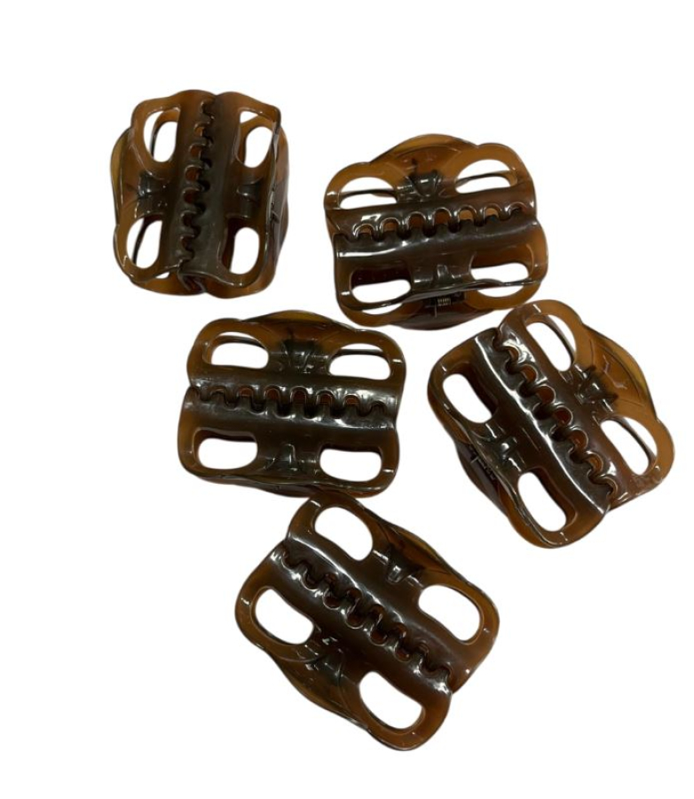 Kahve Renk / Mandallı Toka / Postiş ve Saç Tokası / 2 ADET