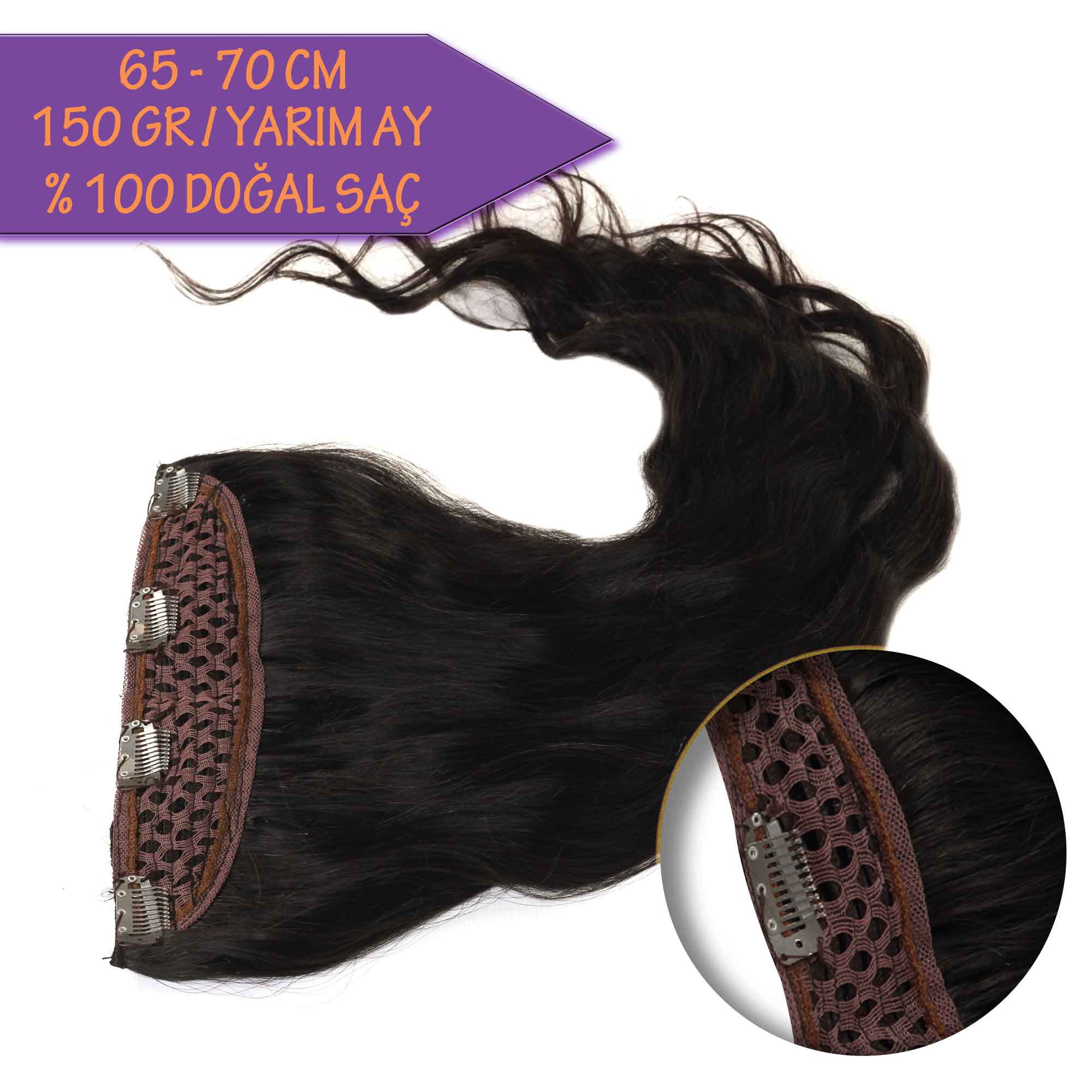 0 Dogal Sac Yarim Ay Cit Cit Jk70 Dogal Renk 150 Gram Aytug Peruk Hair